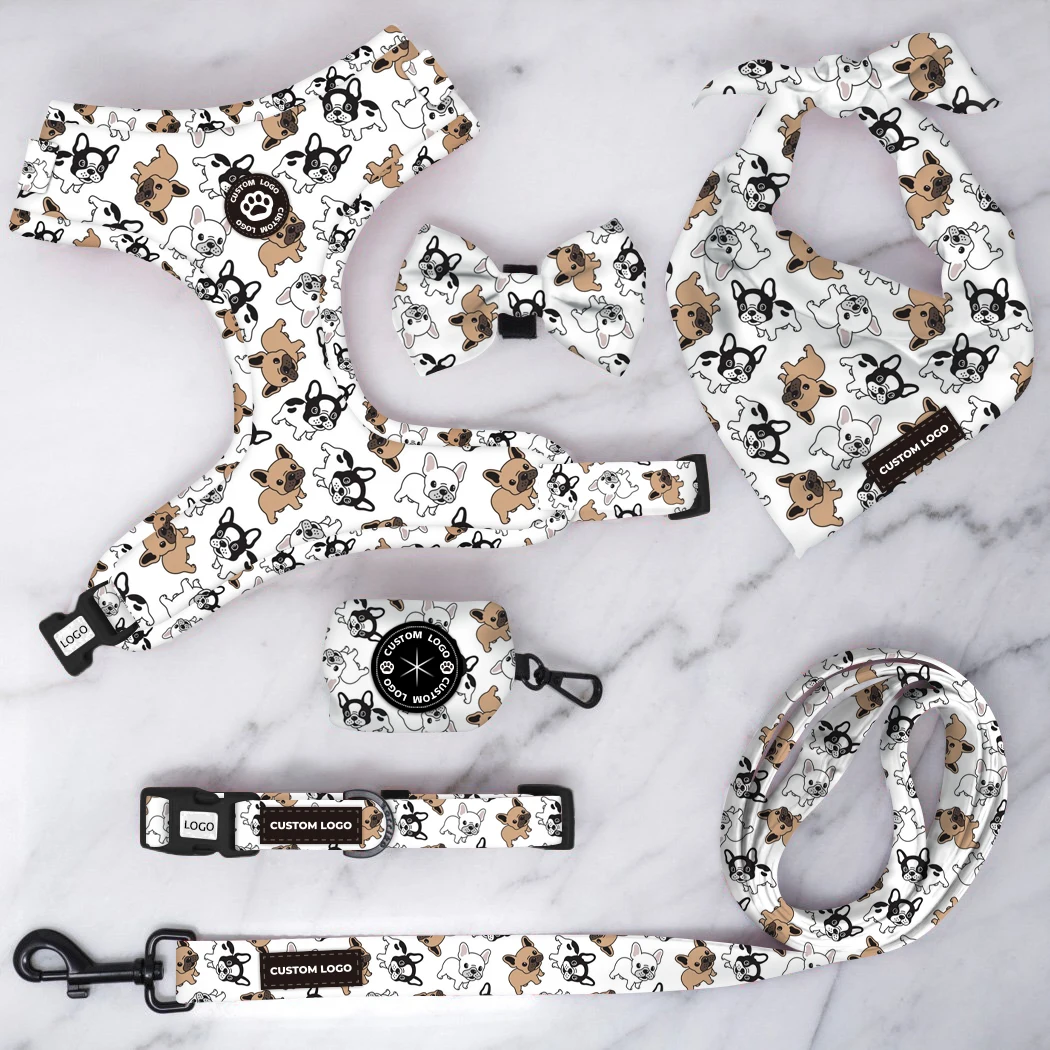 Pet boutique popular dog collars and leash custom printing add your own logo to the product pet harnesses