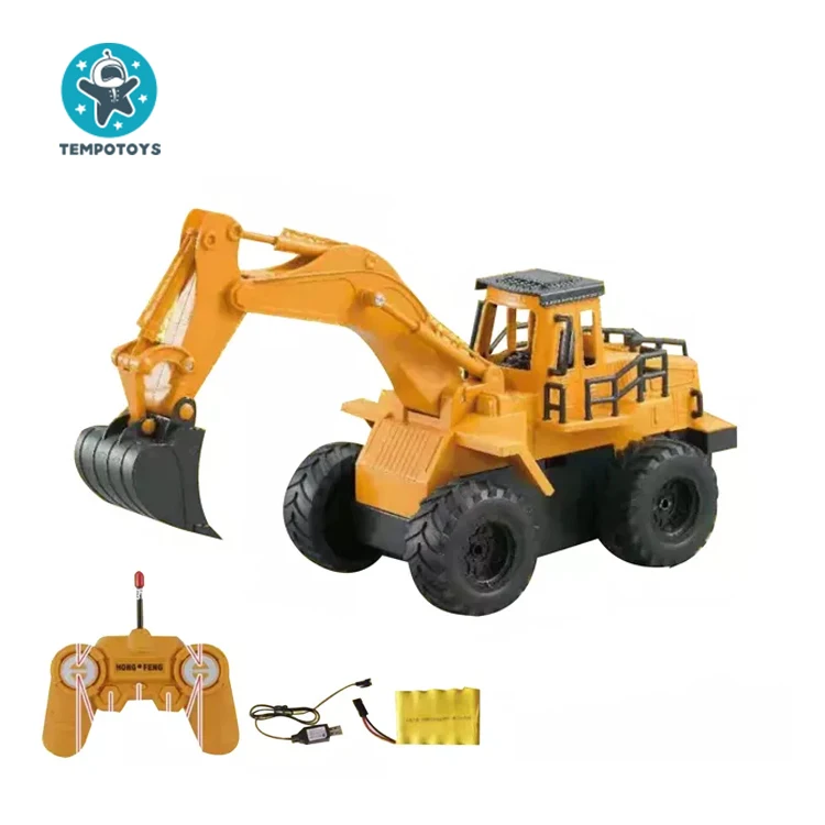 Tempo Toys Hot Sale Remote Control Rc Excavator Vehicle For Kids Boy Toys R/C Tractor Rc Truck