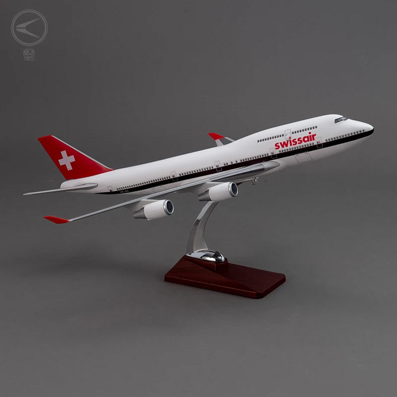Декор для дома модель самолета Boeing747-400 швейцарских авиалиний размер 1/150 47 см пластиковые морские деловые подарочные ПК/АБС