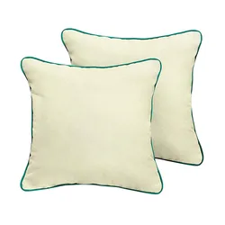 extra large cream throw pillow contrast piping cushion online store