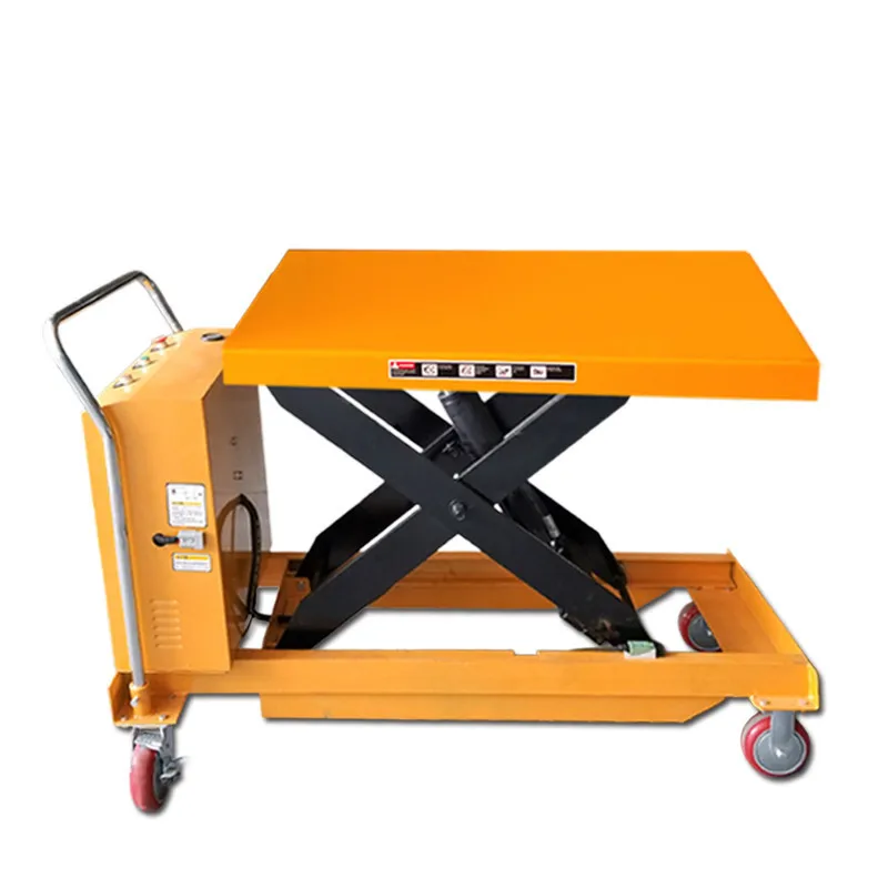 mini electric hydraulic lift tables 500kg 1000kg 1500kg electric scissors work lift platform factory