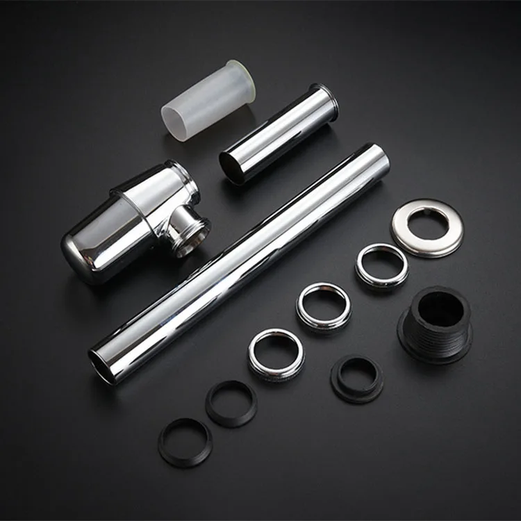 Bathroom Sink Siphon Bottle Trap Chrome P-Trap For Bathroom Vanity Basin