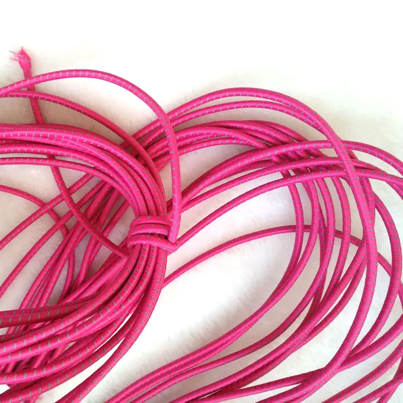 RE24 manufacturer hotsale Clothes and bags accessories 3mm elastic rope with reflective stitching line