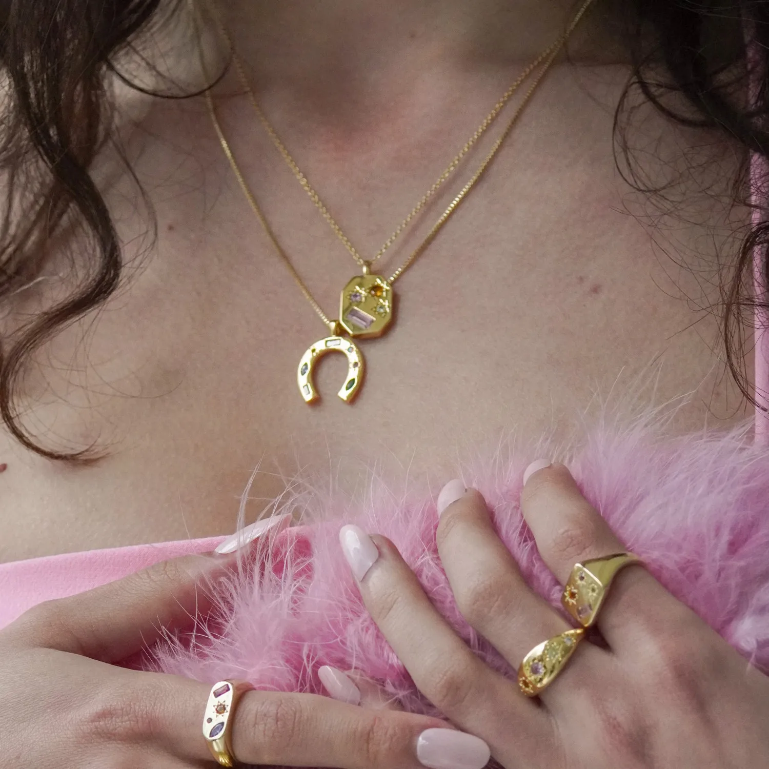 Non tarnish necklace 316 steel horseshoe jewelry accesorios mujere