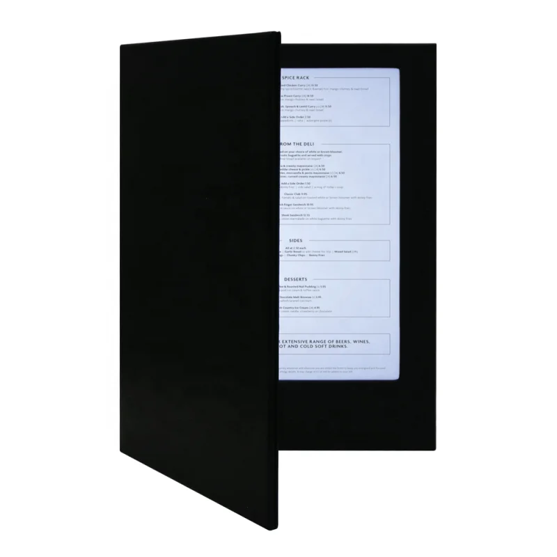 restaurant bar nightclub light up leather menu cover illuminated led backlit menu book