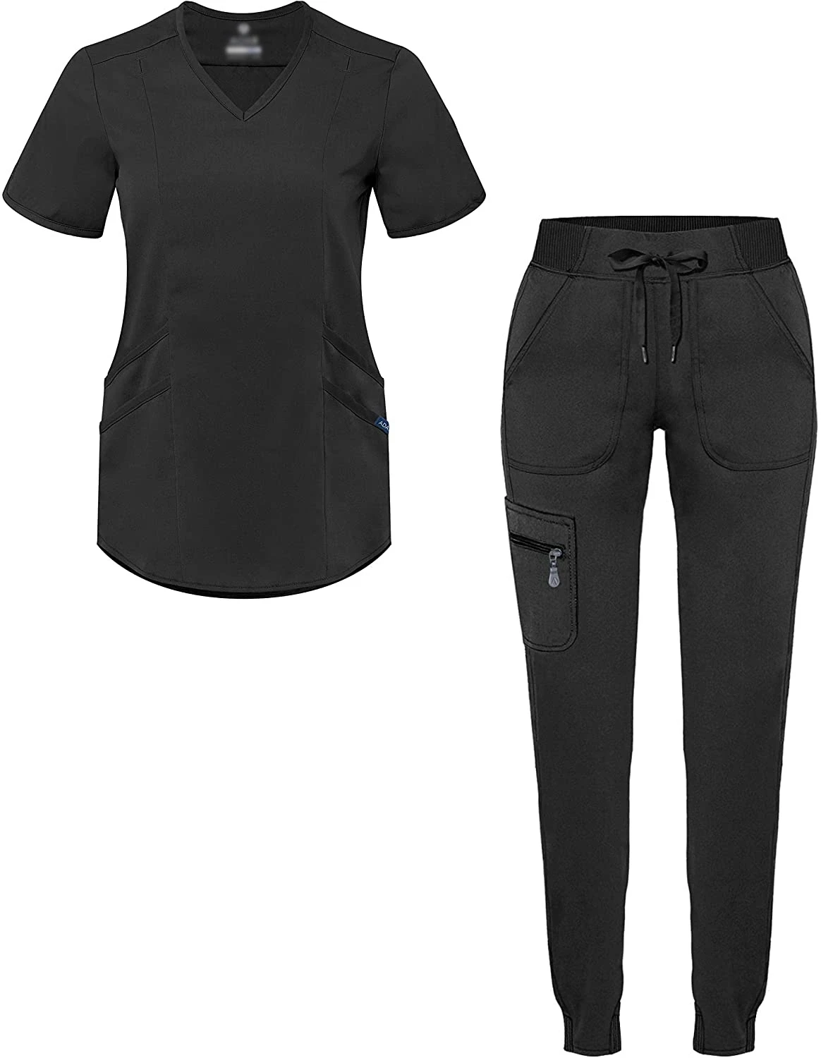 Custom Hot Sale Jogger Spa Clothing Wholesale Workwear Salon Uniform Dress Woman Scrub Suits Digital Printing Woven Scrub Sets