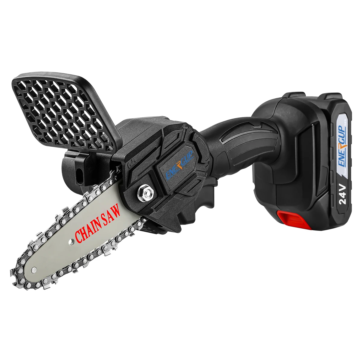 Mini Chainsaw 4-Inch Cordless Electric Portable with Brushless Motor Pruning Shears Chainsaw for Christmas Tree cutting