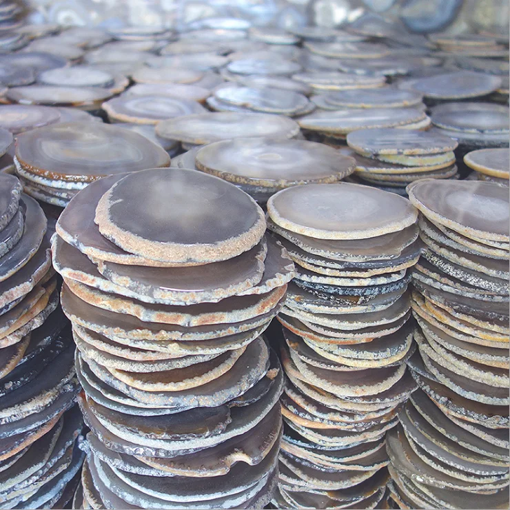 Wholesale natural crystal polished agate stone slices agate coaster