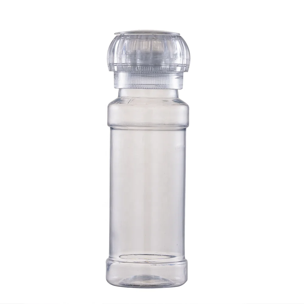 Premium 200ml mill commercial spice salt pepper packaging bottle salero pimentero with spice grinder lid