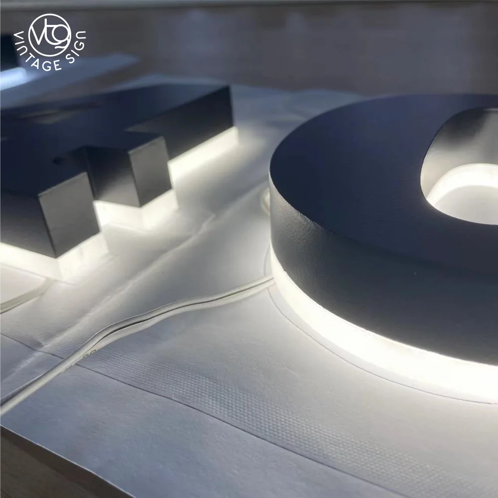 Custom 3d Signage House LED Light Names Outdoor Halo Lit Sign Acrylic Signs How To Make Backlit Letters With Factory Prices