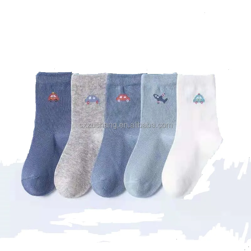  Новый дизайн короткие носки 5 пар в упаковке; Детские полоску для маленьких мальчиков и девочек Мягкие хлопковые с рисунками из мультфильмов; Милые детские малышей;