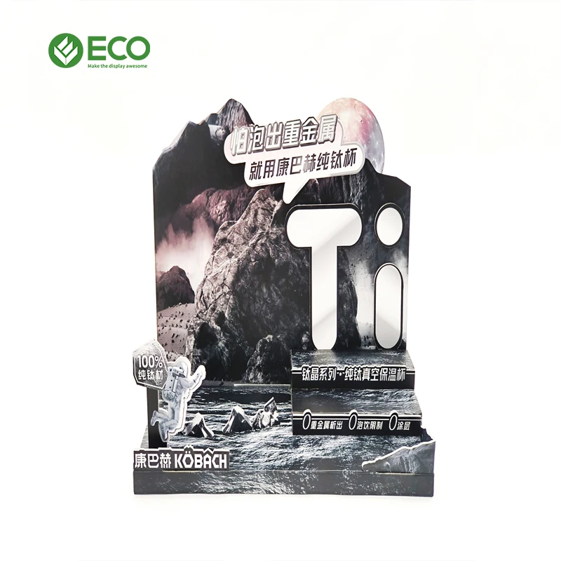 Custom Corrugated Cardboard Pop Water Bottle Display Stands Cardboard Mineral Water Bottle Display Rack