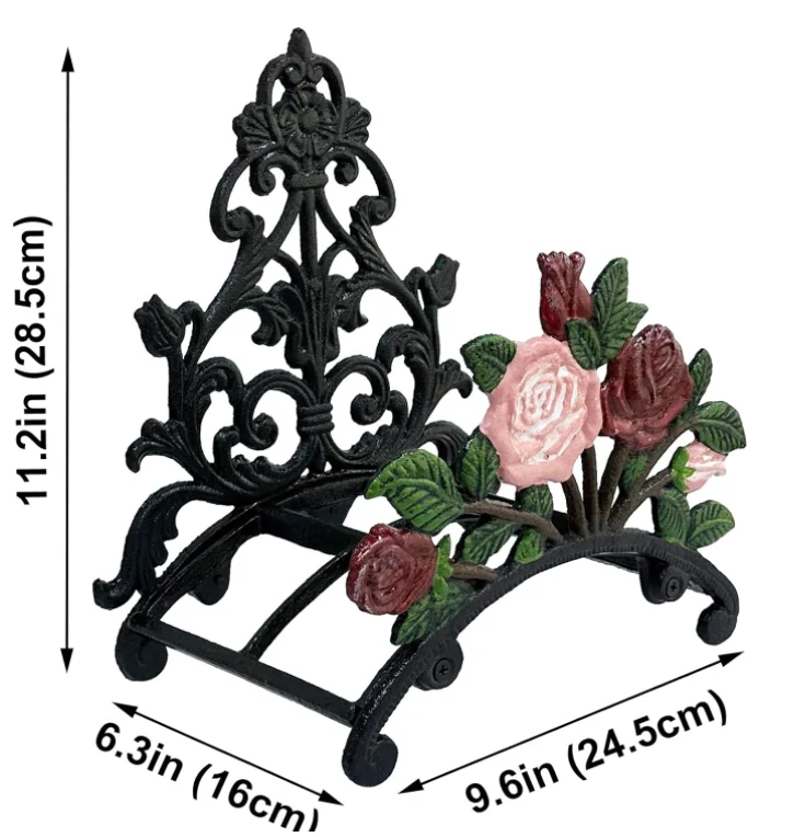 Wall Mounted Garden Hose Holder - Heavy Duty Cast Iron Water Hose Holder for Indoor Outdoor Garden Yard Decoration Water