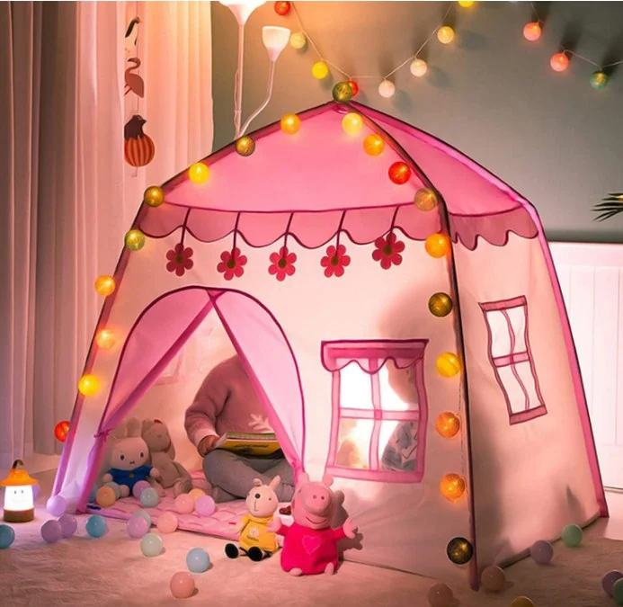 New Design Kids Gift Fairy Tale Boys Girls Princess Castle Indoor Outdoor Teepee Children Playhouse