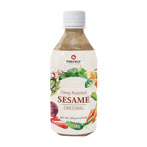
350g Wholesale Sesame Salad Dressing Sauce Bottles Liquid Bottle Packaging Brown with 12 Months Shelf Life 10 % Brix from TAIWAN 