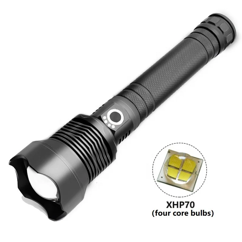 Высоколюмен военный фонарь 20 Вт 2000лм XHP70 охотничий японский высокомощный фонарь Дальний Фонарик
