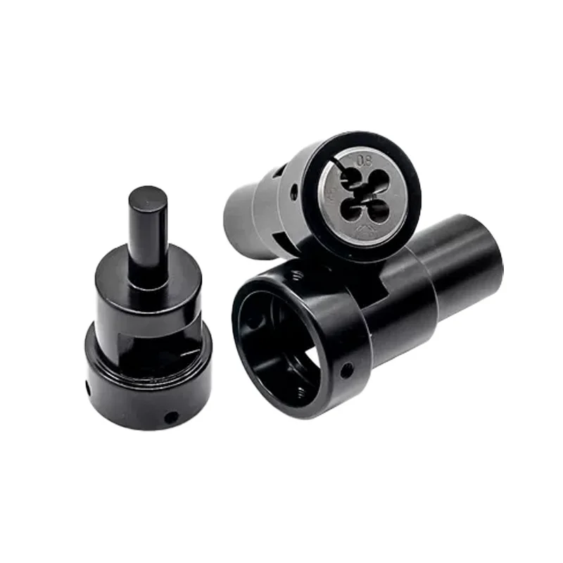 Automatic Lathe Tap and Die Set, Straight Shank Tap and Die Hand and Machine Threading Tool Set, Lathe Accessories