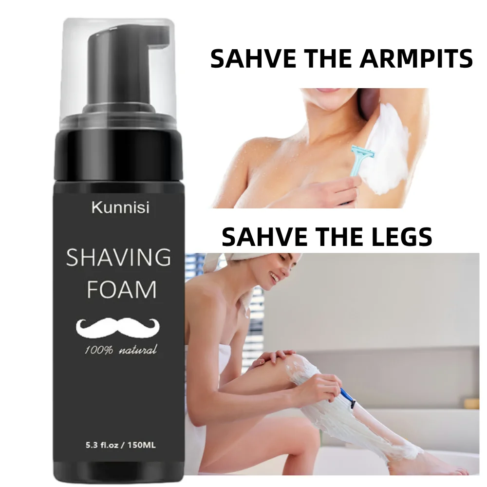 Private Label 100% Natural Cool Feeling Pepperment Mint Scent Beard Shaving Foam Beard Hair Gentle Shave Foam