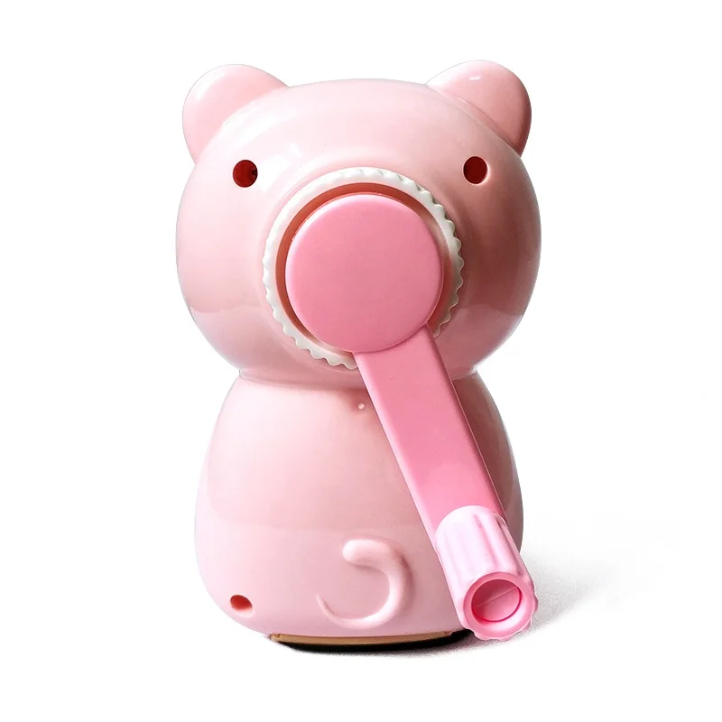 Школьная детская пластиковая большая точилка для карандашей в форме розовой свиньи