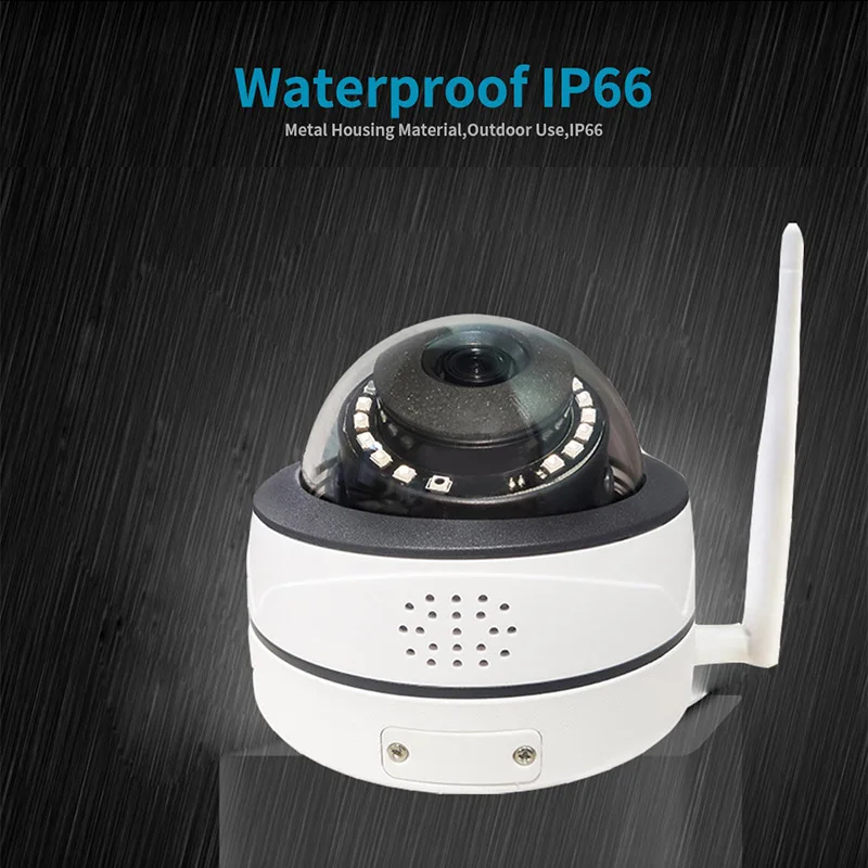 5MP Eseecloud Outdoor Metal Dome Wifi Security Camera Video CCTV System 16ch Wireless IP Night Vision Audio Cameras NVR Kit