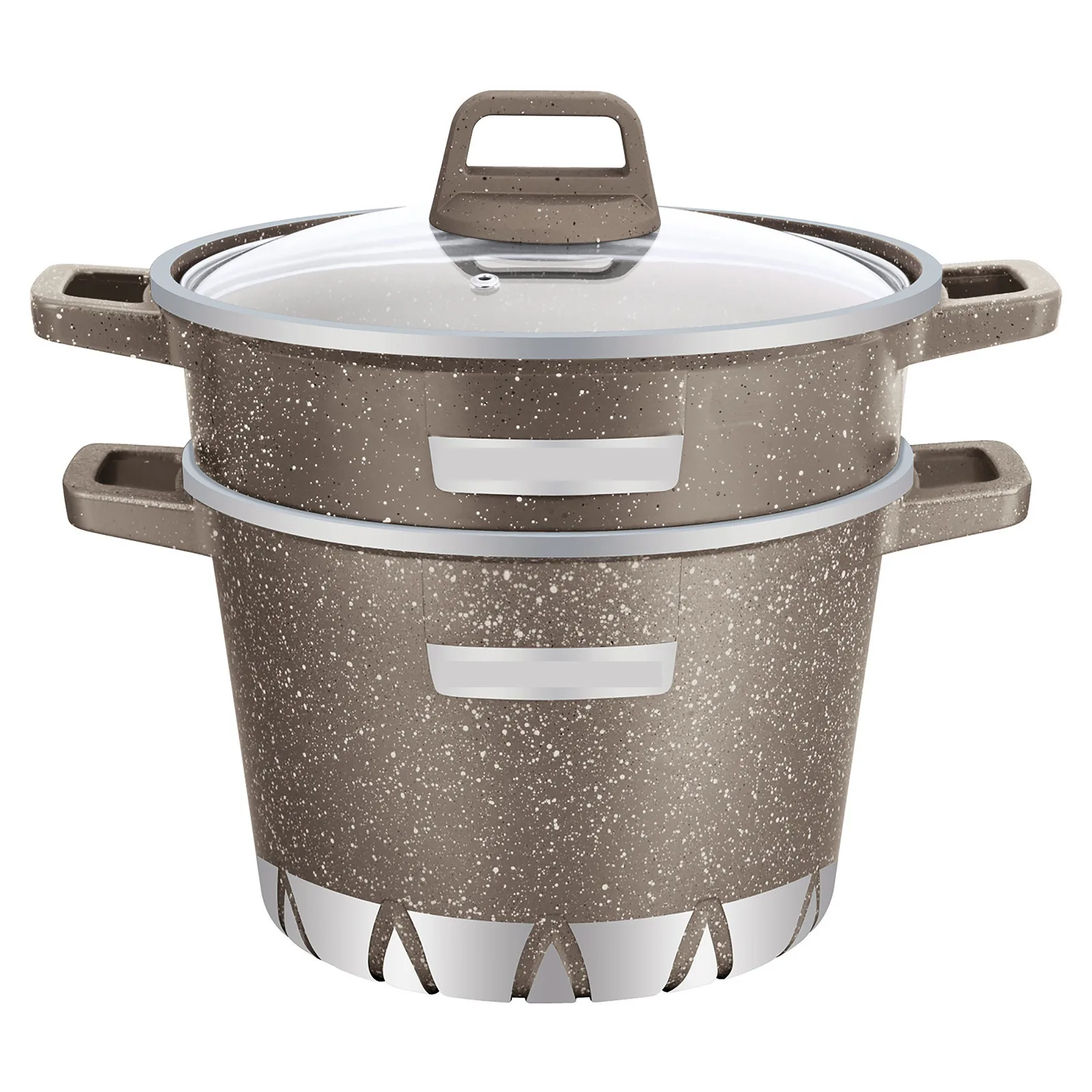 Kitchen Die Cast Cooking Pot Set 3pcs 24cm Non-Stick Cookware Granite Luxury Pink Cookware Set