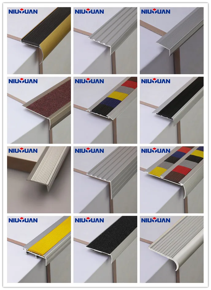 Aluminum Alloy L Shape Anti Slip Stair Edging Stair Nosing for Ceramic Tile