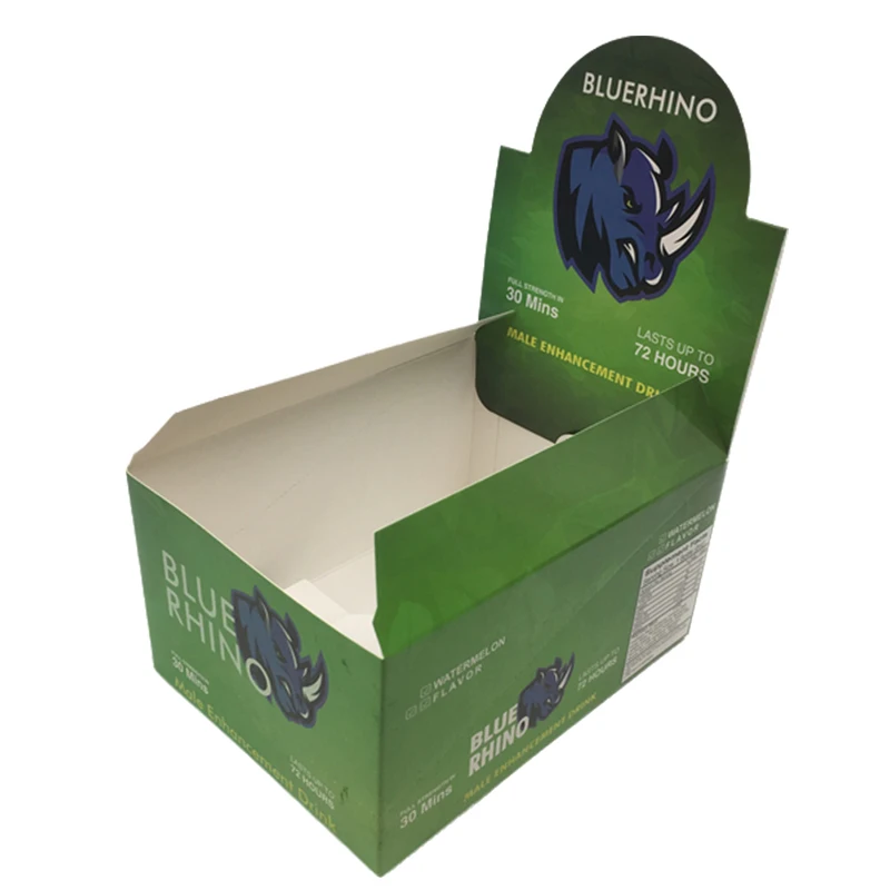 Customized Logo Printed Supermarket Display Paper Box Retail Cardboard Paper Packaging Box for Drinks