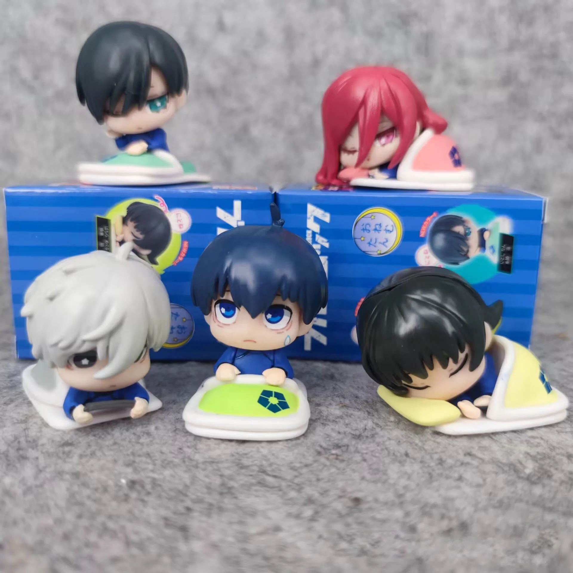 Японская Аниме Кукла Gacha Isagi Yoichi спальный стиль набор из 5 предметов синий замок фигурки