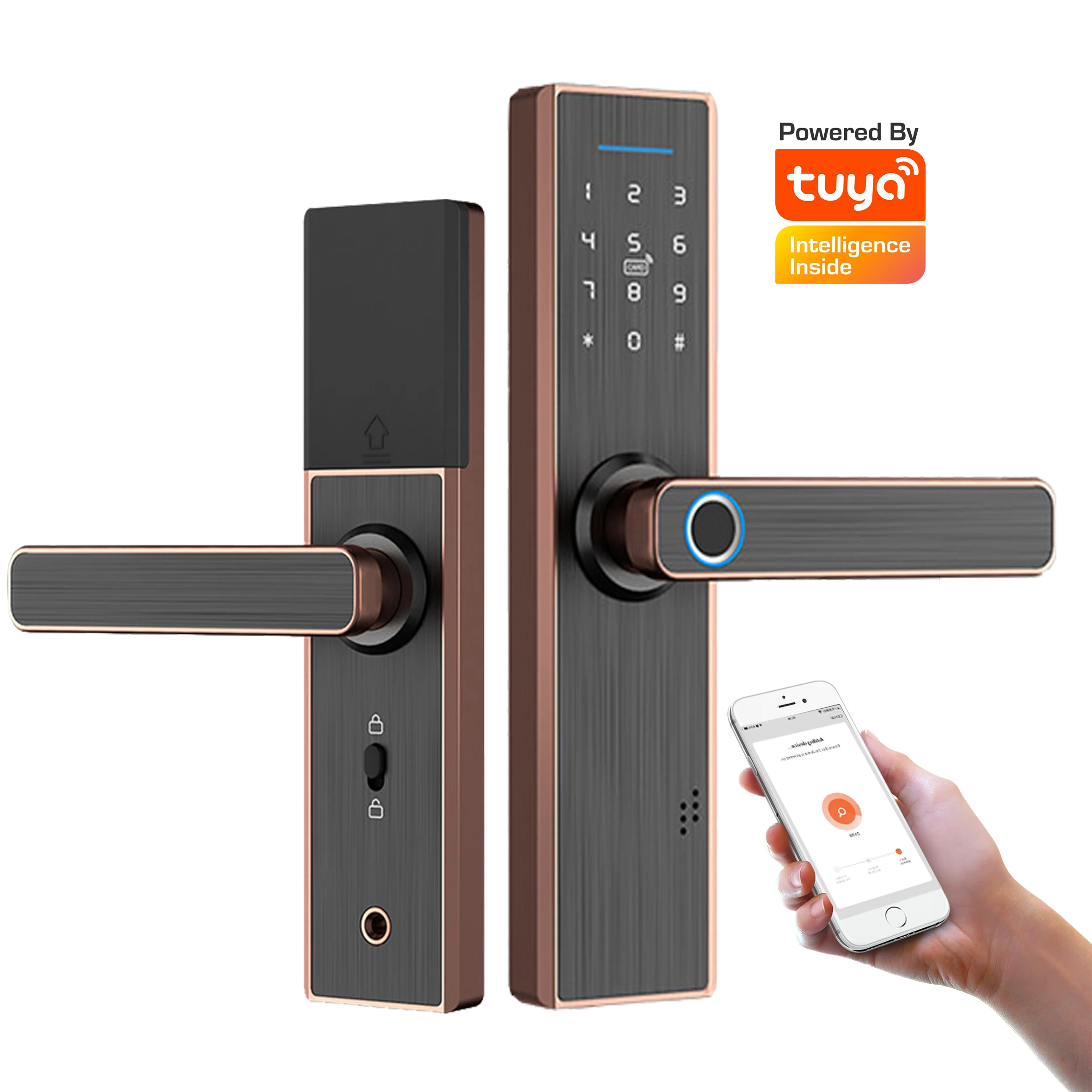 
suitable indoor Tuya App fingerprint recognition wireless Wifi smart door lock 