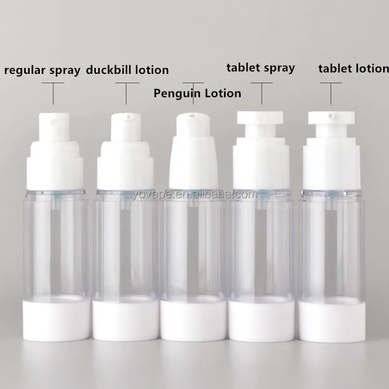 AS Vacuum Airless Travel Mini Dispenser Empty Clear Press Lotion Pump Bottles Cosmetics Skincare Fine Mist Spray Plastic Bottle