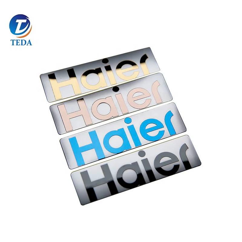 3D Electroformed Metal Badge Nickel sticker Label Plate  Embossed 3D metal Logo