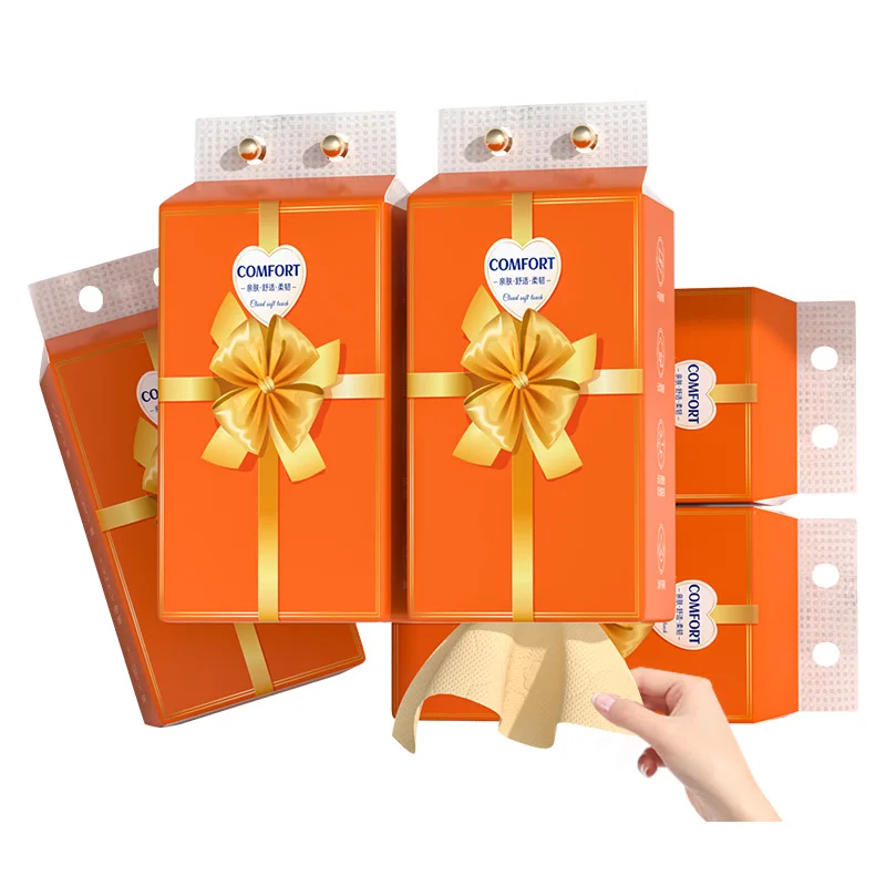 Lampure 3 Ply Facial Tissue wholesale wall hanging type tissue paper custom high absorbent soft facial tissue paper 450 sheet