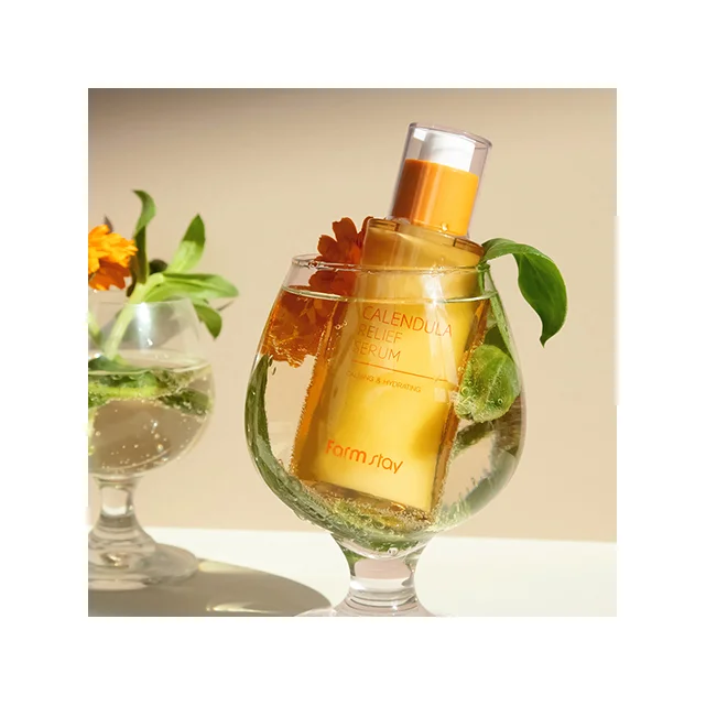 Farmstay Calendula Relief Vegan Serum OEM ODM Whitening Serum Skin Care Product Soothing natural anti-aging serum