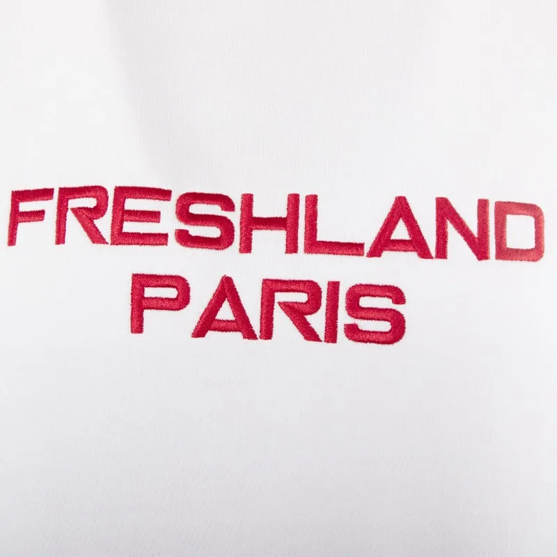 
350 gsm color combination two tone embroidered hoodie without pocket 