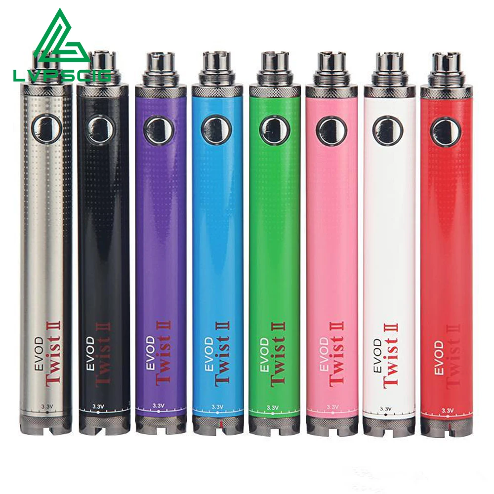  LVPSCIG оптовая продажа Evod Twist 2 батарея OEM электронная сигарета II переменного напряжения 3 3-4 8