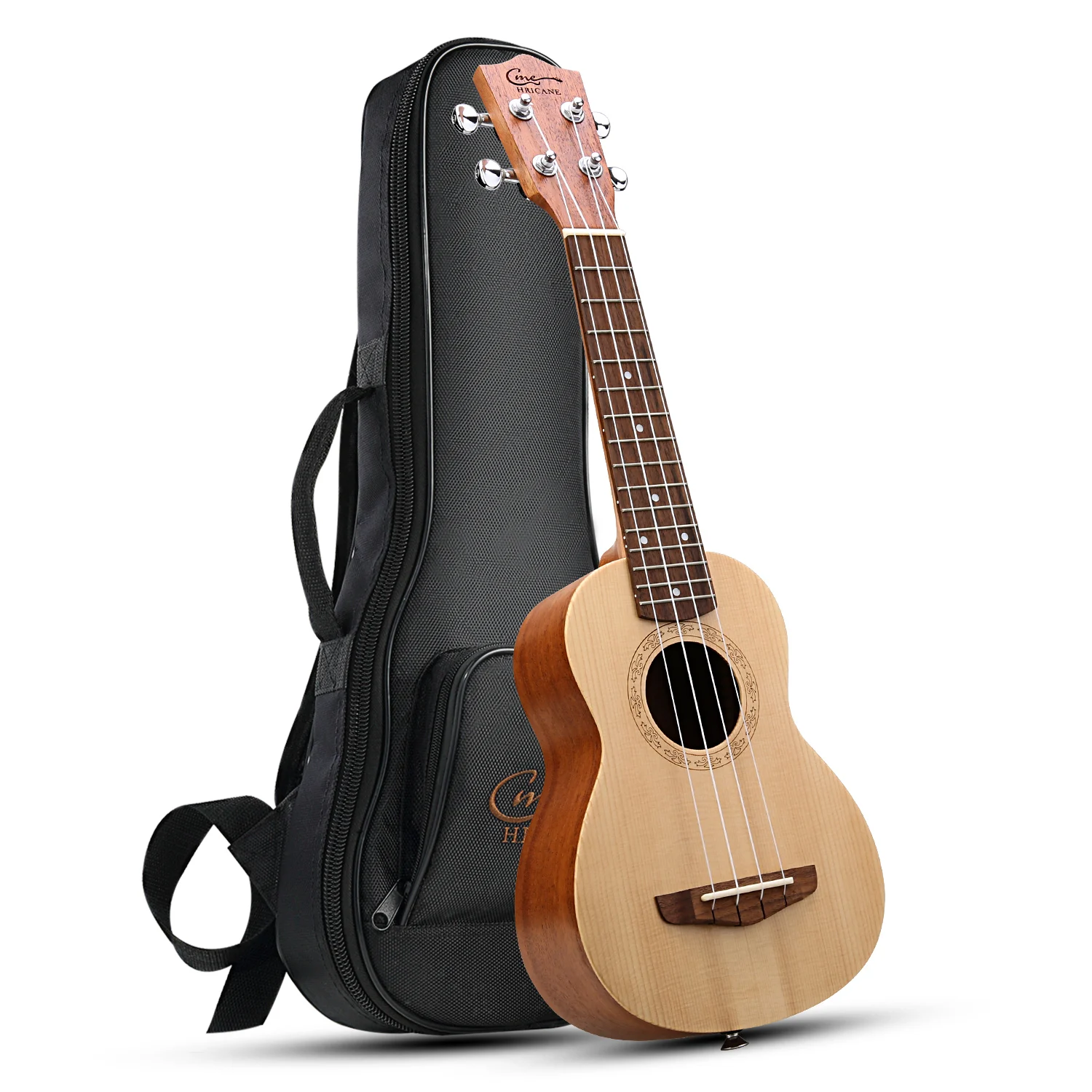 
Wholesale Hricane High Quality 21 Inch Solid Spruce Top Ukulele Soprano Ukuleles for Beginners 