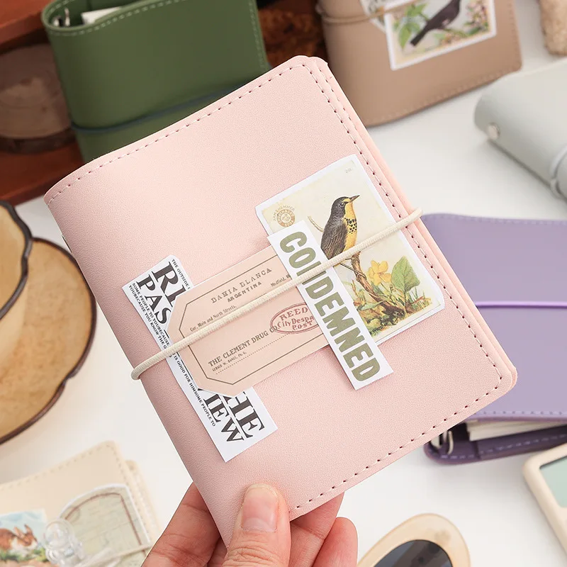 M5 loose-leaf portable mini PU leather notebook notepad loose-leaf portable pocket book with binding handbook