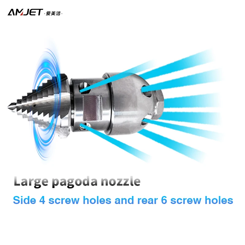 High quality sewer nozzle cemaric sewer nozzle breast hydro jetting sewer machine nozzle set