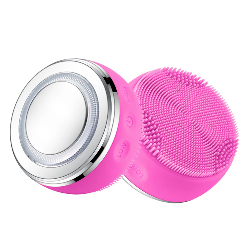 KKS Skin Sonic Vibrating Massager Cleaning Washing Ultrasonic Vibration Face Cleanser Silicone Electric Facial Cleansing Brush