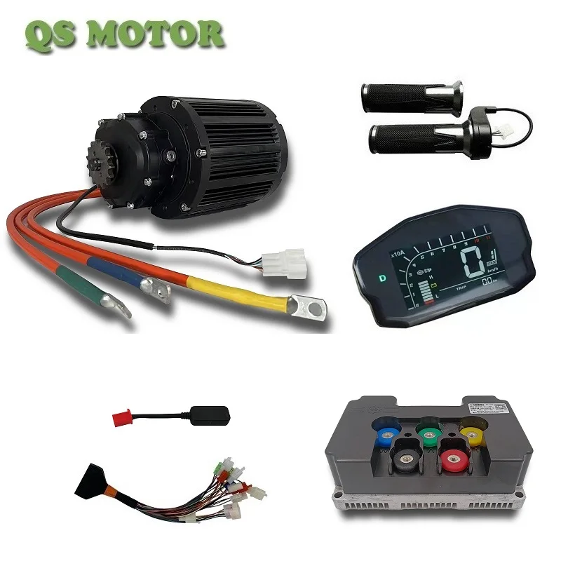 QS138 4000W 90H V3 With Internal Gear Mid Drive Motor with Fardriver Controller ND72530/72680