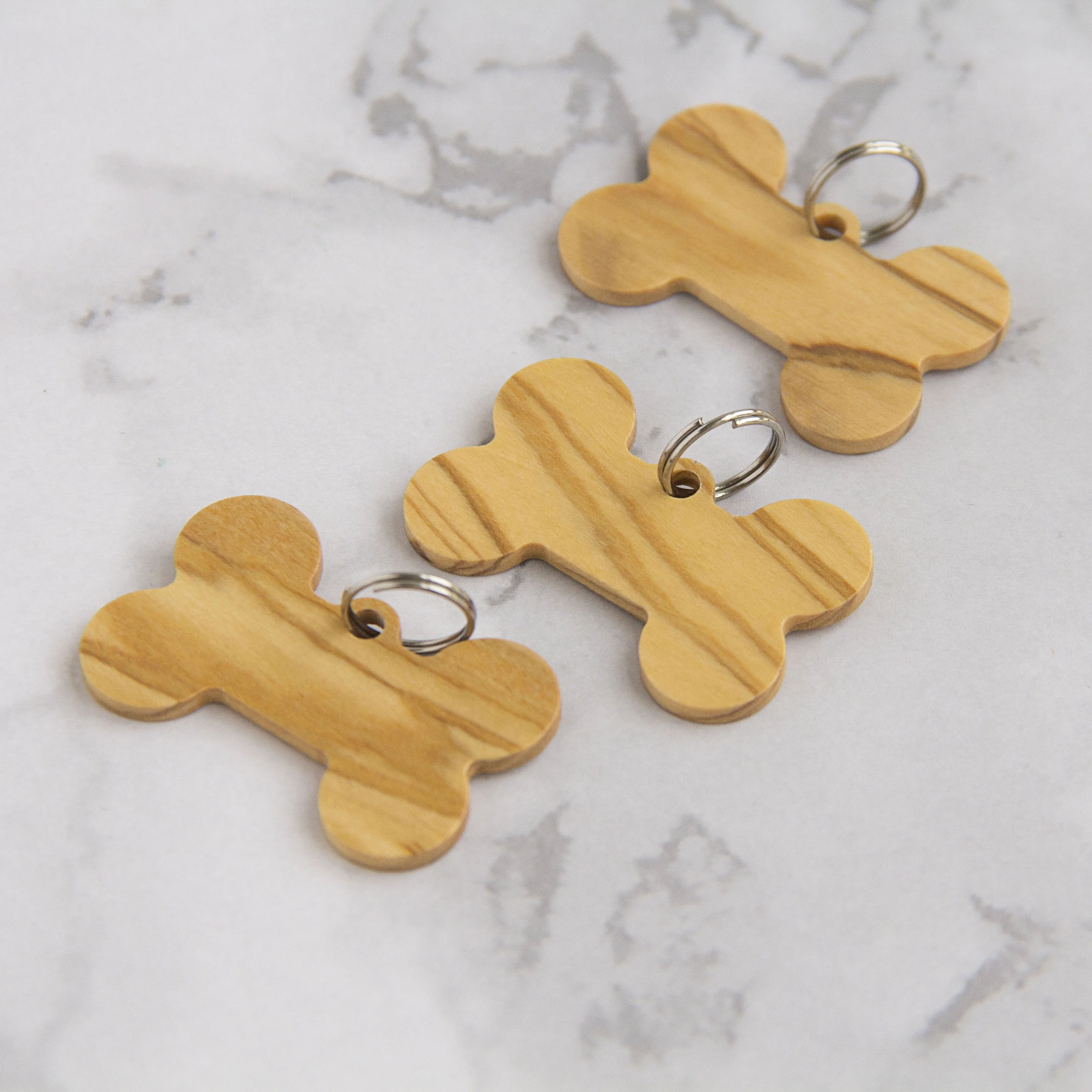 Laser Blanks Wooden Dog Tag for Pets Collar Dog Name Tag Engravable