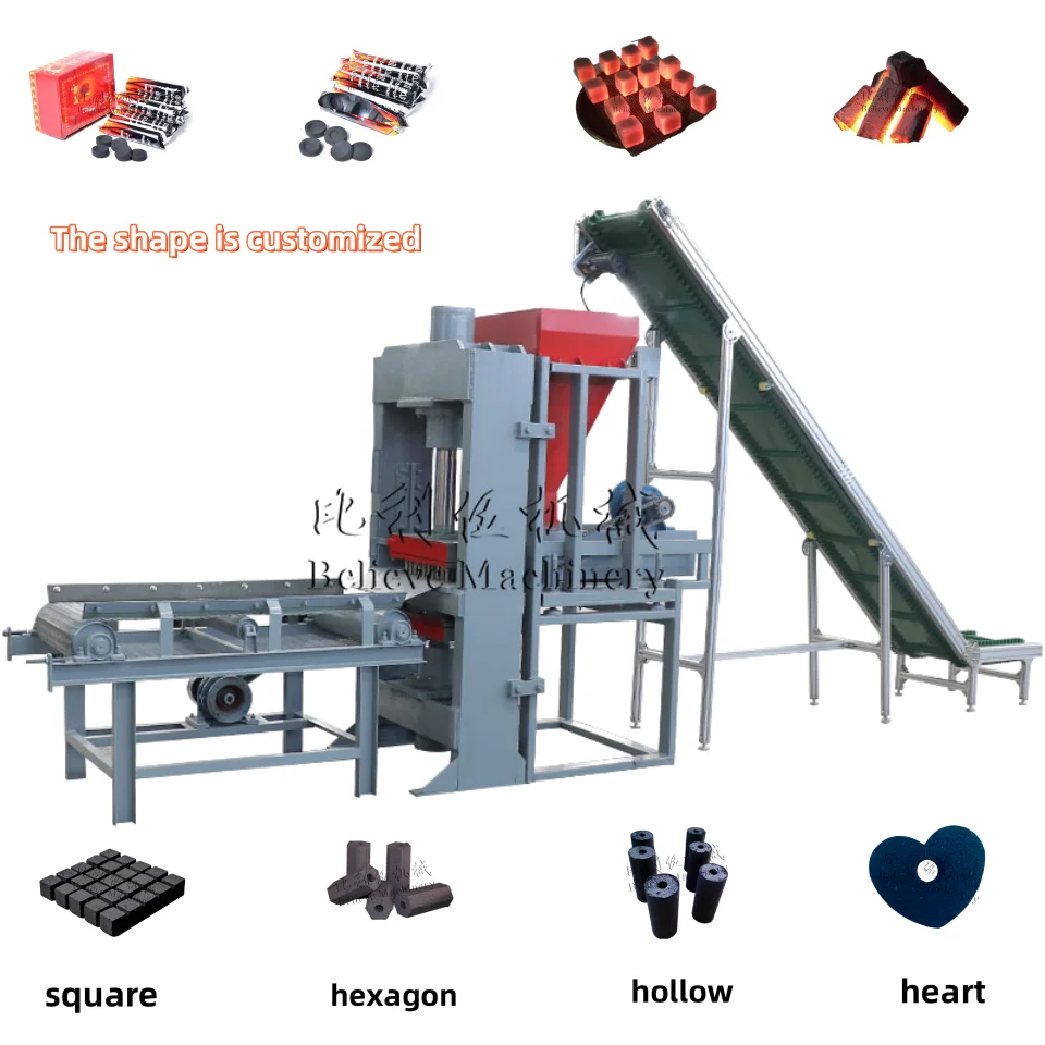 Polygon square and other shape hookah charcoal briquette machine hydraulic press for coal briquette shisha coal production