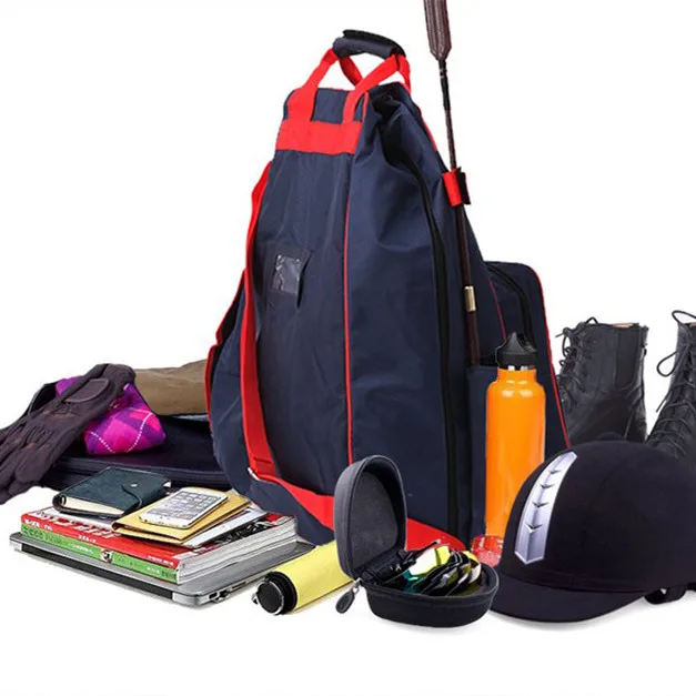large capacity oxford cloth with boots helmet for men Horse Riding Bag equestrian bag