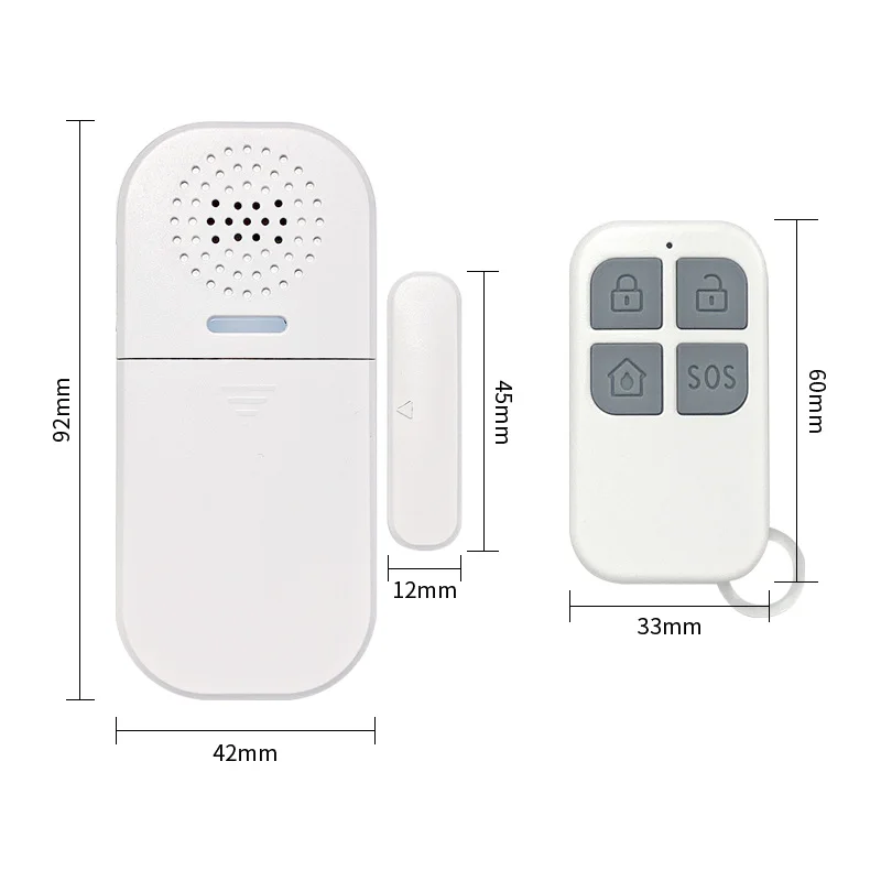 Chinese Manufacturer Remote Door Magnetic Alarm Sensor 130Db Loud Home Security Window Door Alarm System With Siren