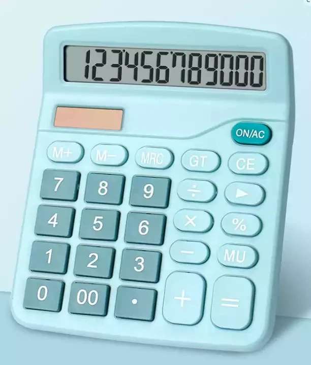 Factory Supply Original 12 Digit Dual Power Desk Real Solar Energy Cheap Two Power AA Battery Desktop Office Calculator