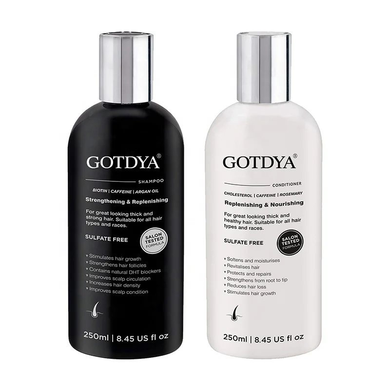 Private Label Professional OEM Custom Logo Sulphate Free Paraben Free Natural Hair Growth Shampoo and Conditioner Hair Care Set