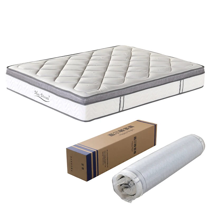 OEM King Queen Size Memory Foam Roll Up In A Box Natural Latex Hypo-allergenic Hotel Bed Pocket Spring Mattress