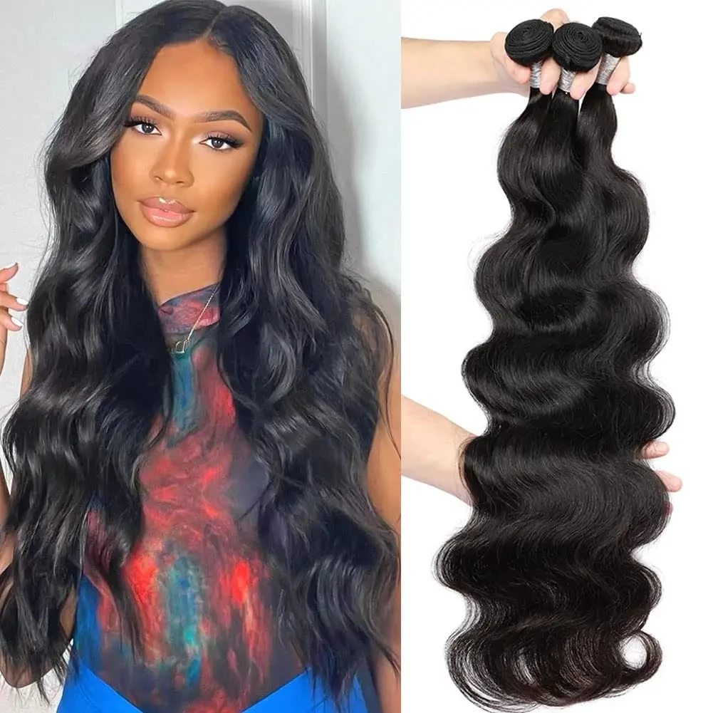 8A Brazilian Body Wave Bundles 100% Unprocessed Virgin Hair Body Wave 1 3 Bundles Human Hair Weave Bundles Deals Natural Black