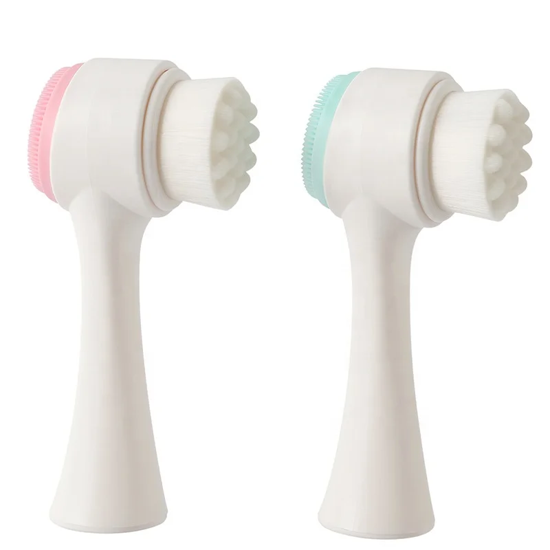 Standing Multi function Double-sided Facial Brush Silicone Face Scrub Tool Face Cleaning Brush