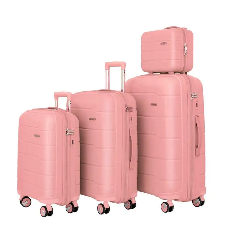 3 PCS set SKD plastic no break trolley case PP hard shell travel luggage